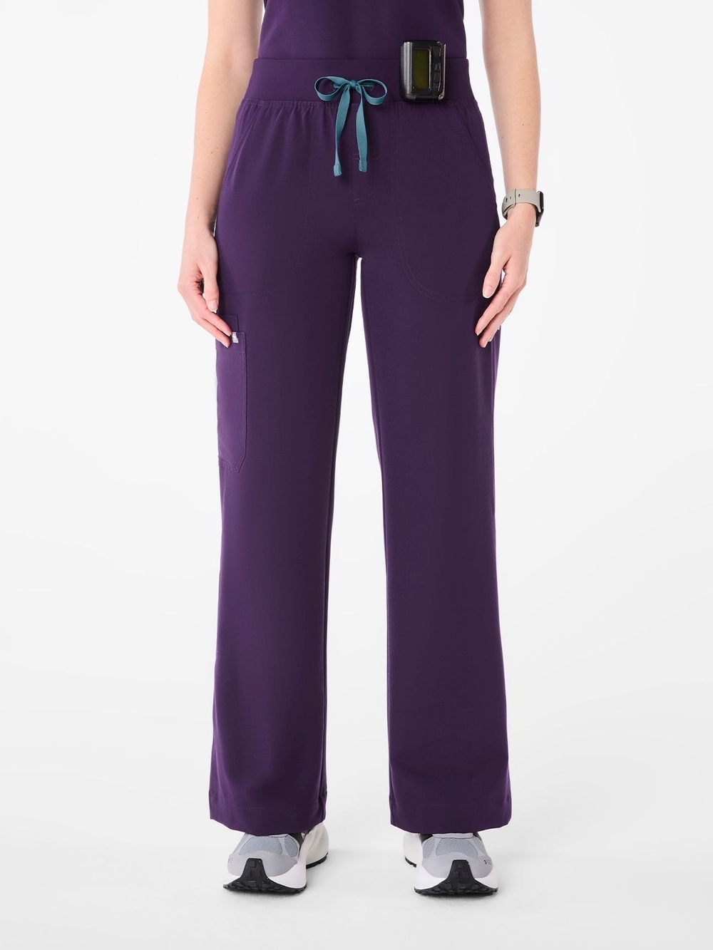 Figs Purple Jam Isabel High-Rise Wide-Leg Scrub Pant